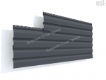 Металлический сайдинг Корабельная доска Pe 0.4 Эконом | RAL 7024 Серый графит