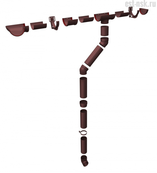 Колено трубы 45 гр Grand Line | Шоколадный
