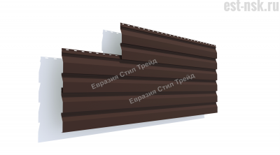 Металлический сайдинг Корабельная доска Pe 0.4 | RAL 8017 Коричневый шоколад