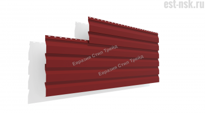 Металлический сайдинг Корабельная доска Pe 0.5 | RAL 3011 Красно-коричневый