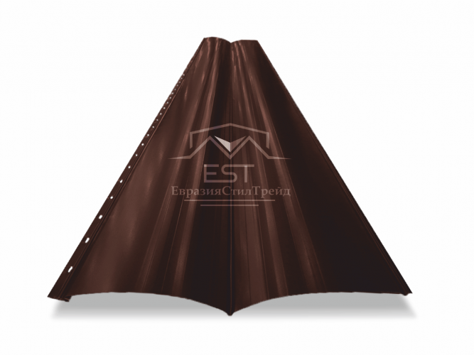 Металлический сайдинг Блок-Хаус Pe 0.5 | RAL 8017 Коричневый шоколад