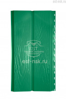 Металлический сайдинг Брус 3D Pe 0.45 | RAL 6005 Зелёный мох