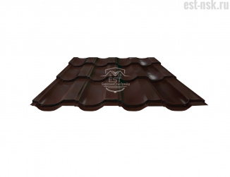 Металлочерепица Панорама MATT 0.5 | RAL 8017 Коричневый шоколад
