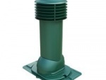 Труба вентиляционная утепленная Viotto с универсальным проходным элементом, 110х550 мм, Зелёный