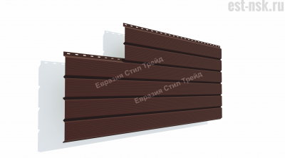 Металлический сайдинг Гофрированный Брус Pe 0.4 | RAL 8017 Коричневый шоколад
