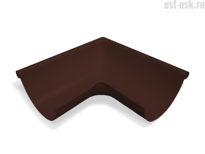 Угол желоба наружный (90 гр.) D125 | RAL 8017 Коричневый шоколад