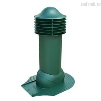 Труба вентиляционная неутепленная Viotto для мягкой кровли при монтаже, 110х550 мм, Зелёный