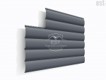 Металлический сайдинг Блок-Хаус Pe 0.45 | RAL 7024 Серый графит
