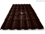 Металлочерепица Супермонтеррей MATT 0.5 | RAL 8017 Коричневый шоколад