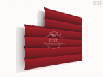 Металлический сайдинг Блок-Хаус Pe 0.45 | RAL 3003 Рубиново-красный