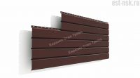 Металлический сайдинг Брус Pe 0.5 | RAL 8017 Коричневый шоколад