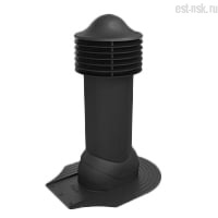 Труба вентиляционная неутепленная Viotto для мягкой кровли при монтаже, 110х550 мм, Чёрный