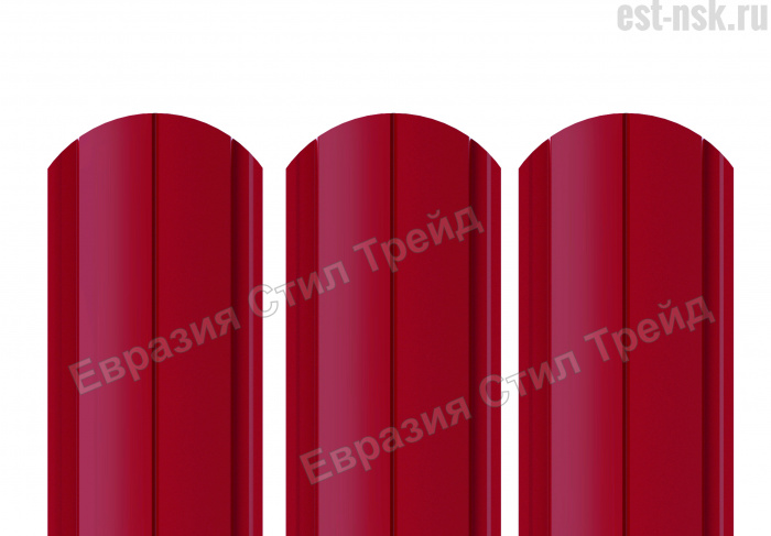 Штакетник "Европланка" RAL 3011 Красно-коричневый