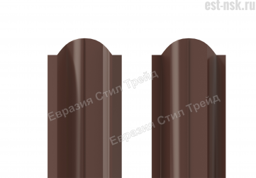 Штакетник "М-планка" двусторонний RAL 8017/8017 Коричневый шоколад