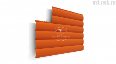 Металлический сайдинг Блок-Хаус Pe 0.45 | RAL 2004 Оранжевый