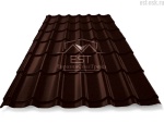 Металлочерепица Супермонтеррей MATT 0.45 | RAL 8017 Коричневый шоколад