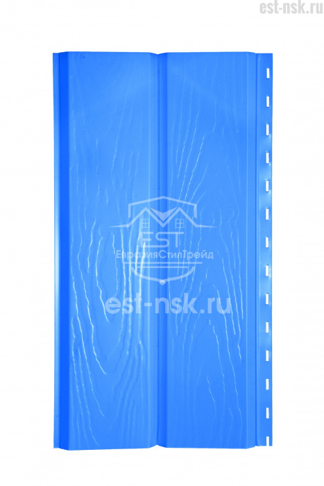 Металлический сайдинг Брус 3D Pe 0.45 | RAL 5005 Синий