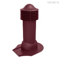 Труба вентиляционная неутепленная Viotto для мягкой кровли при монтаже, 110х550 мм, Красный