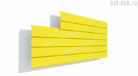 Металлический сайдинг Брус Pe 0.45 | RAL 1018 Жёлтый цинк