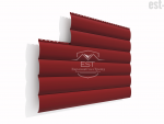 Металлический сайдинг Блок-Хаус Pe 0.45 | RAL 3011 Красно-коричневый