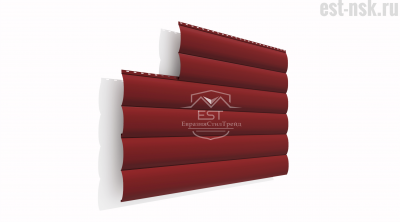 Металлический сайдинг Блок-Хаус Pe 0.5 | RAL 3011 Красно-коричневый